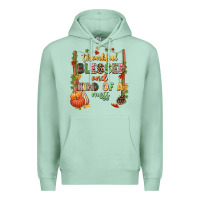 Seafoam Thankful blessed and kind of a mess Premium Hoodie - NancyCooperArtShop