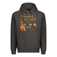 Smoke Thankful blessed and kind of a mess Premium Hoodie - NancyCooperArtShop