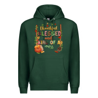 Sports Green Thankful blessed and kind of a mess Premium Hoodie - NancyCooperArtShop