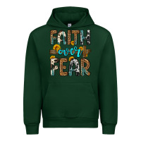 Forest Green faith over fear Urban Hoodie - OliviaCreatesArt