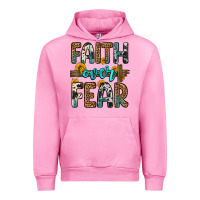 Fuchsia Pink faith over fear Urban Hoodie - OliviaCreatesArt
