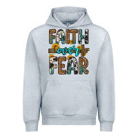 Heather Grey faith over fear Urban Hoodie - OliviaCreatesArt