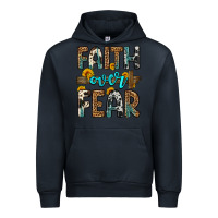Navy faith over fear Urban Hoodie - OliviaCreatesArt