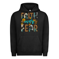 Pigment Black faith over fear Urban Hoodie - OliviaCreatesArt