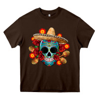 Chocolate Brown mexico skull Heavy Core Tee - CTS Tumbler Store