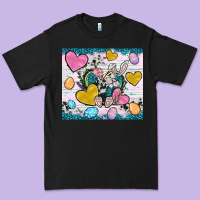 Easter Hearts Cowhide Tumbler Easter Day Premium Tee Designed By Neo Western