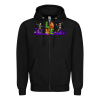 Black love halloween  libbey glass Zipper Hoodie - BundleAndBundleShop