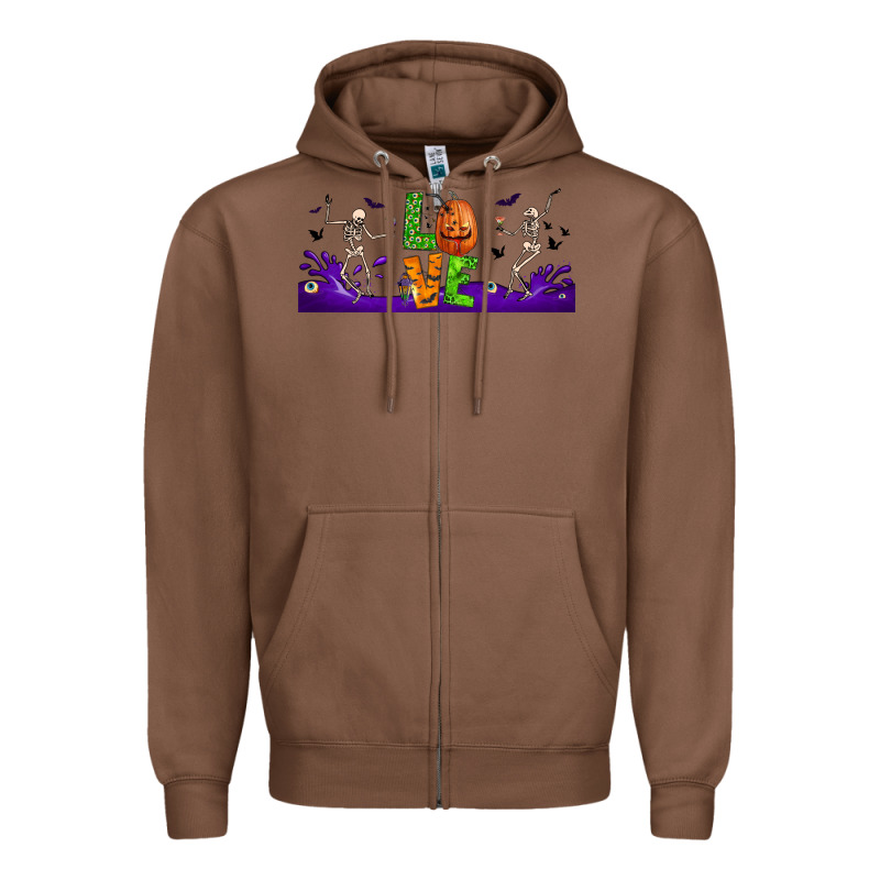Love Halloween  Libbey Glass Zipper Hoodie by BundleAndBundleShop | Teevron