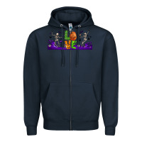Navy love halloween  libbey glass Zipper Hoodie - BundleAndBundleShop