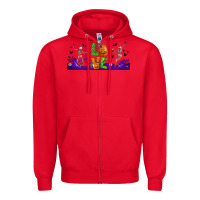 Red love halloween  libbey glass Zipper Hoodie - BundleAndBundleShop