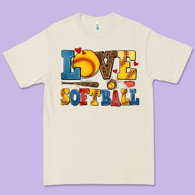 Love Softball Premium Tee Designed By Adodesignshop