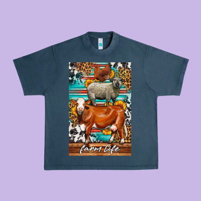 Western Farm Life Urban Heavy Tee Designed By Lillyallendesigns