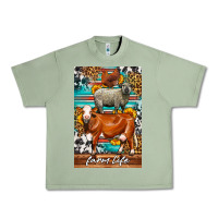 Oil Green Western Farm Life Urban Heavy Tee - LillyAllenDesigns