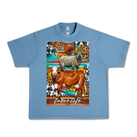 Pebble Blue Western Farm Life Urban Heavy Tee - LillyAllenDesigns