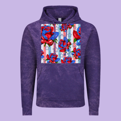 Patriotic Roses Vintage Hoodie Designed By Bundleandbundleshop