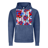 Vintage Denim patriotic roses Vintage Hoodie - BundleAndBundleShop