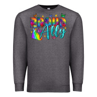 Charcoal Heather Proud ally Premium Sweatshirt - NancyCooperArtShop