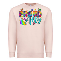 Pale Pink Proud ally Premium Sweatshirt - NancyCooperArtShop