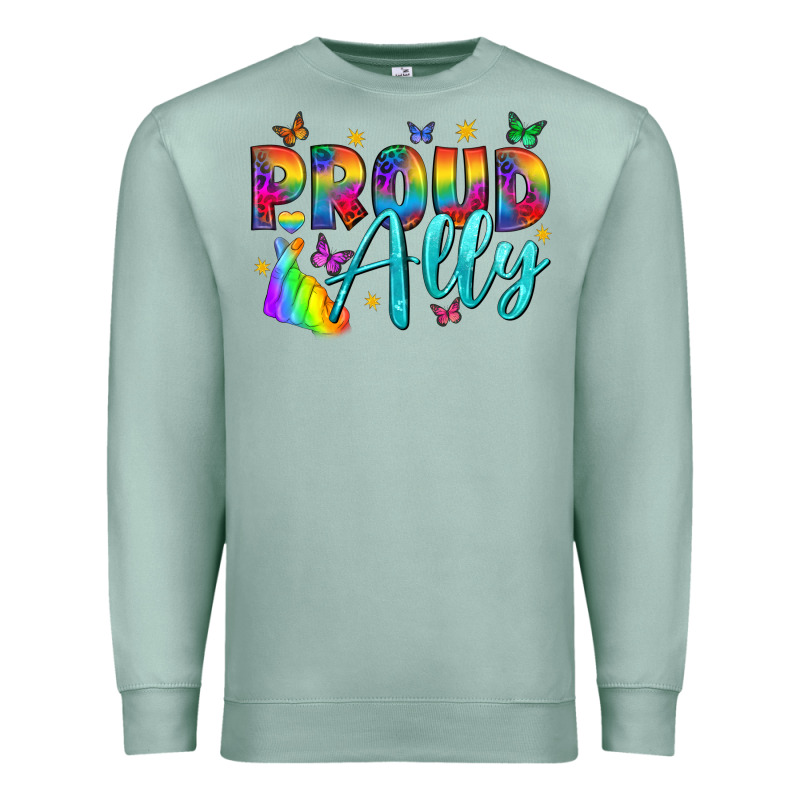 Proud Ally Premium Sweatshirt by NancyCooperArtShop | Teevron