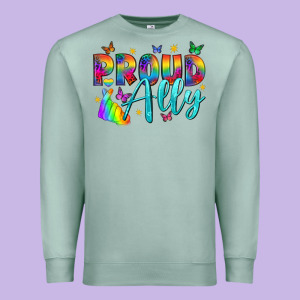 Proud Ally Premium Sweatshirt Designed By Nancycooperartshop