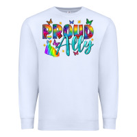 White Proud ally Premium Sweatshirt - NancyCooperArtShop