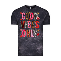 Cloud Black good vibes only Vintage Tee - NancyCooperArtShop