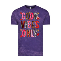 Cloud Purple good vibes only Vintage Tee - NancyCooperArtShop