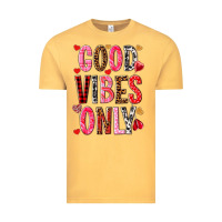 Vintage Mustard good vibes only Vintage Tee - NancyCooperArtShop