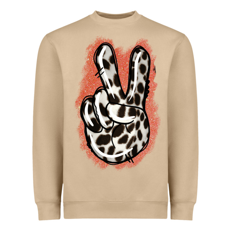 Dalmatians Skin Peace Sign Heavyweight Sweatshirt by Jasminsmagicworld | Teevron