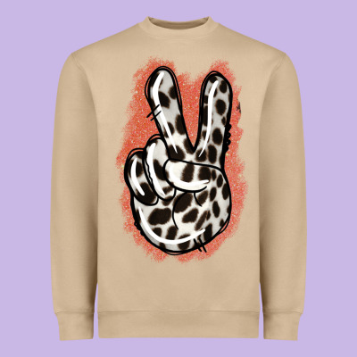 Dalmatians Skin Peace Sign Heavyweight Sweatshirt Designed By Jasminsmagicworld