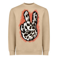 Mushroom Dalmatians Skin Peace Sign Heavyweight Sweatshirt - Jasminsmagicworld