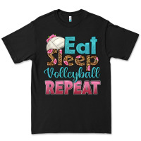 Black eat sleep volleyball repeat Premium Tee - HRA Design Shop