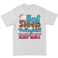 Dove Grey eat sleep volleyball repeat Premium Tee - HRA Design Shop