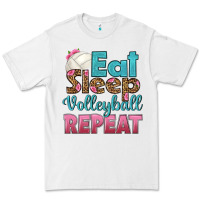 White eat sleep volleyball repeat Premium Tee - HRA Design Shop
