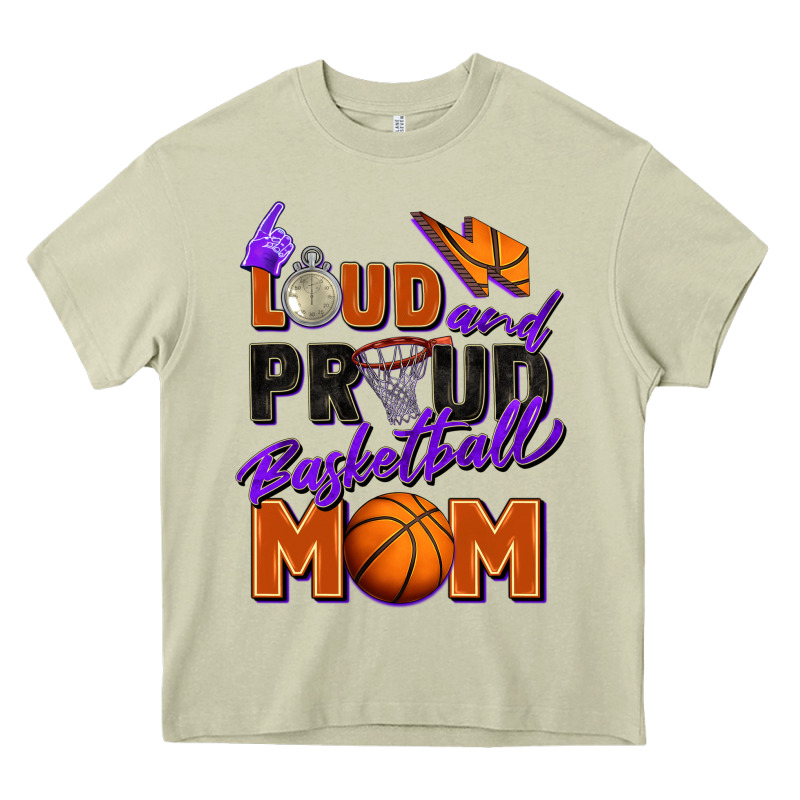 Loud And Proud Basketball Mom Heavy Core Tee by Zillion Design Studio | Teevron