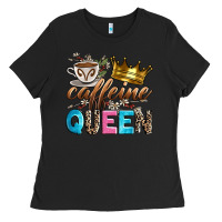 Black caffeine queen Ladies Tee - Zillion Design Studio