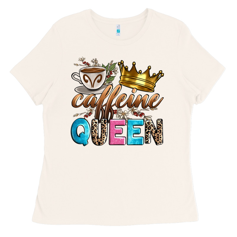 Caffeine Queen Ladies Tee by Zillion Design Studio | Teevron