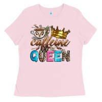 Bubblegum Pink caffeine queen Ladies Tee - Zillion Design Studio