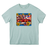 Arona 4th of july truck cow mousepad Heavy Core Tee - BarkalooDesign