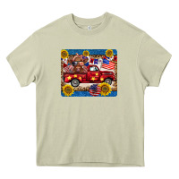 Mossy 4th of july truck cow mousepad Heavy Core Tee - BarkalooDesign