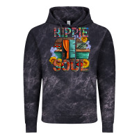 Cloud Black hippie soul with caravan and flowers Vintage Hoodie - Artiststas