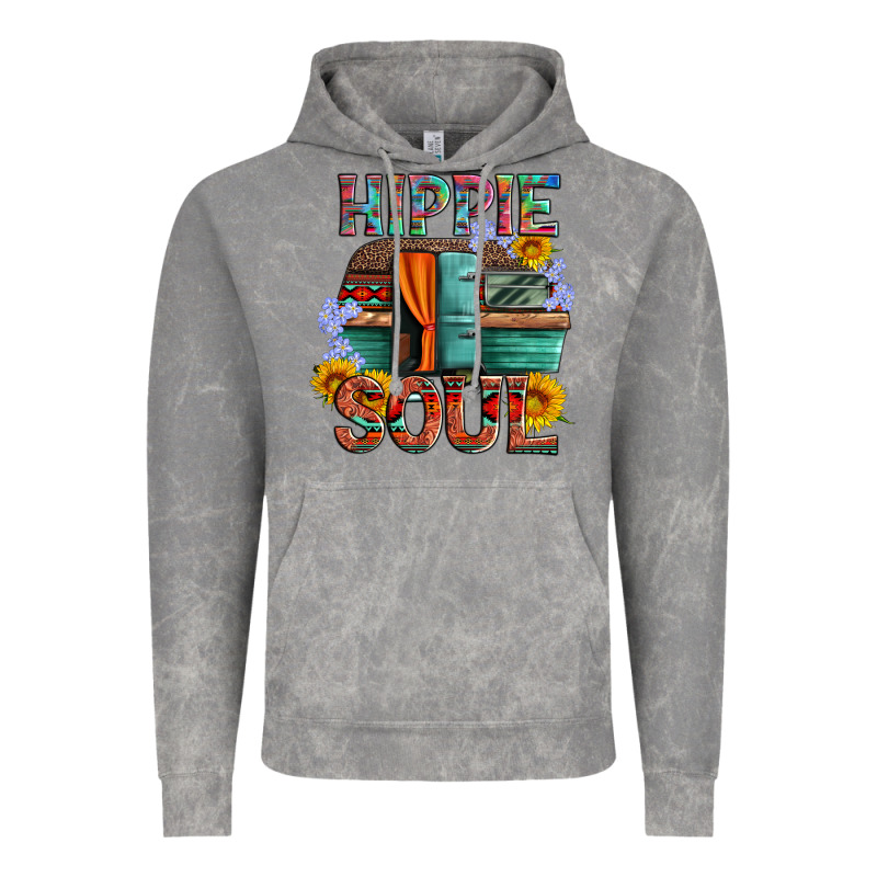 Hippie Soul With Caravan And Flowers Vintage Hoodie by Artiststas | Teevron