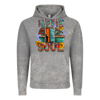 Cloud Rock hippie soul with caravan and flowers Vintage Hoodie - Artiststas
