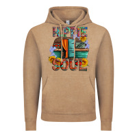 Vintage Coffee hippie soul with caravan and flowers Vintage Hoodie - Artiststas
