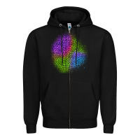 Black halloween leopard patch 2 Zipper Hoodie - BundleAndBundleShop