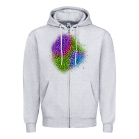 Heather Grey halloween leopard patch 2 Zipper Hoodie - BundleAndBundleShop
