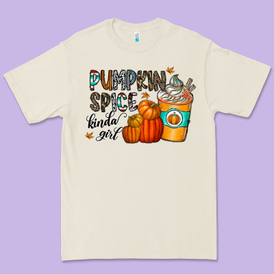 Pumpkin Spice Kinda Girl Premium Tee Designed By Cowhidedigitalart