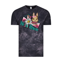 Cloud Black he is risen cross rabbit Vintage Tee - BarkalooDesign