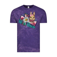 Cloud Purple he is risen cross rabbit Vintage Tee - BarkalooDesign