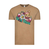 Vintage Coffee he is risen cross rabbit Vintage Tee - BarkalooDesign